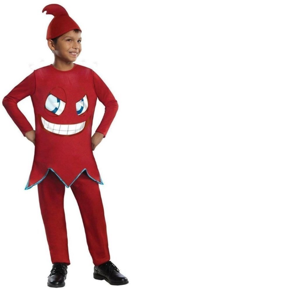 Pacman Blinky Halloween Costume 4/6 Red Pac-Man 3 Pc Shirt, Pants, Hat Boys